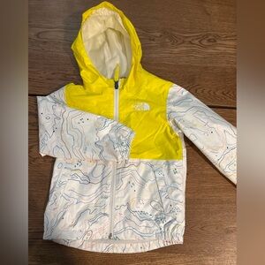 The North Face Kids  Rain Jacket - Yellow and White
